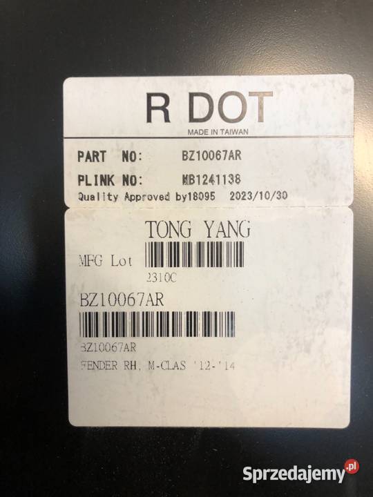 Mercedes Klasa ML W166 2011 092015 Błotnik przód Skarżysko-Kamienna