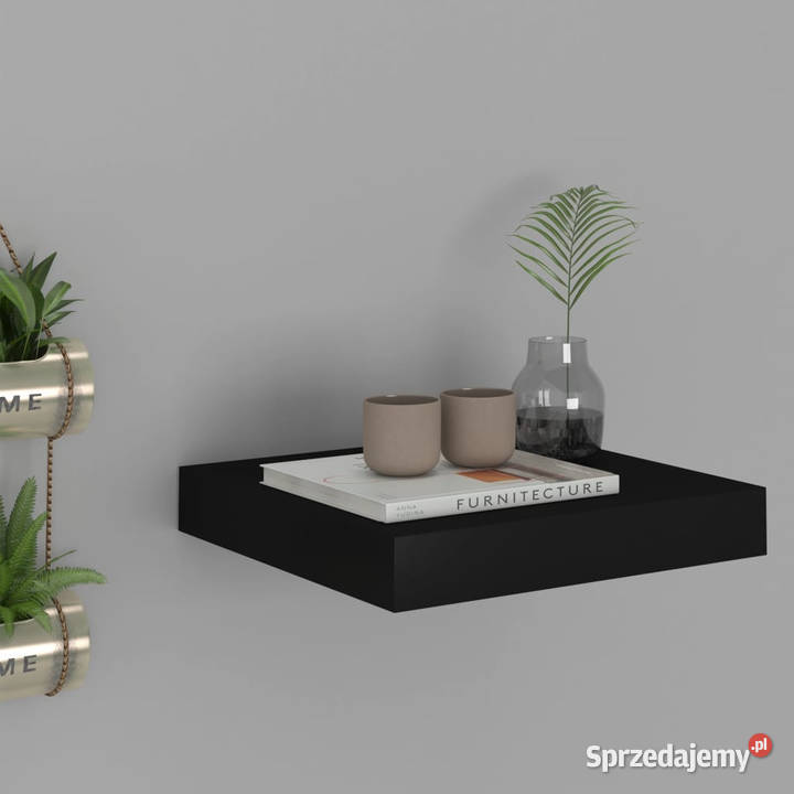 Wisząca półka ścienna czarna 23x235x38 MDF mazowieckie sprzedam