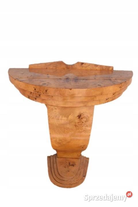 Drewniany Stolik Kawowy Styl Art Deco Konsola Kraków