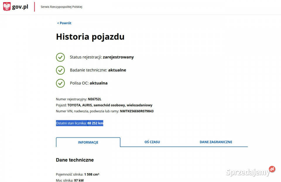 Toyota Auris 16 Benzyna Zarejestrowany warmińsko-mazurskie Elbląg