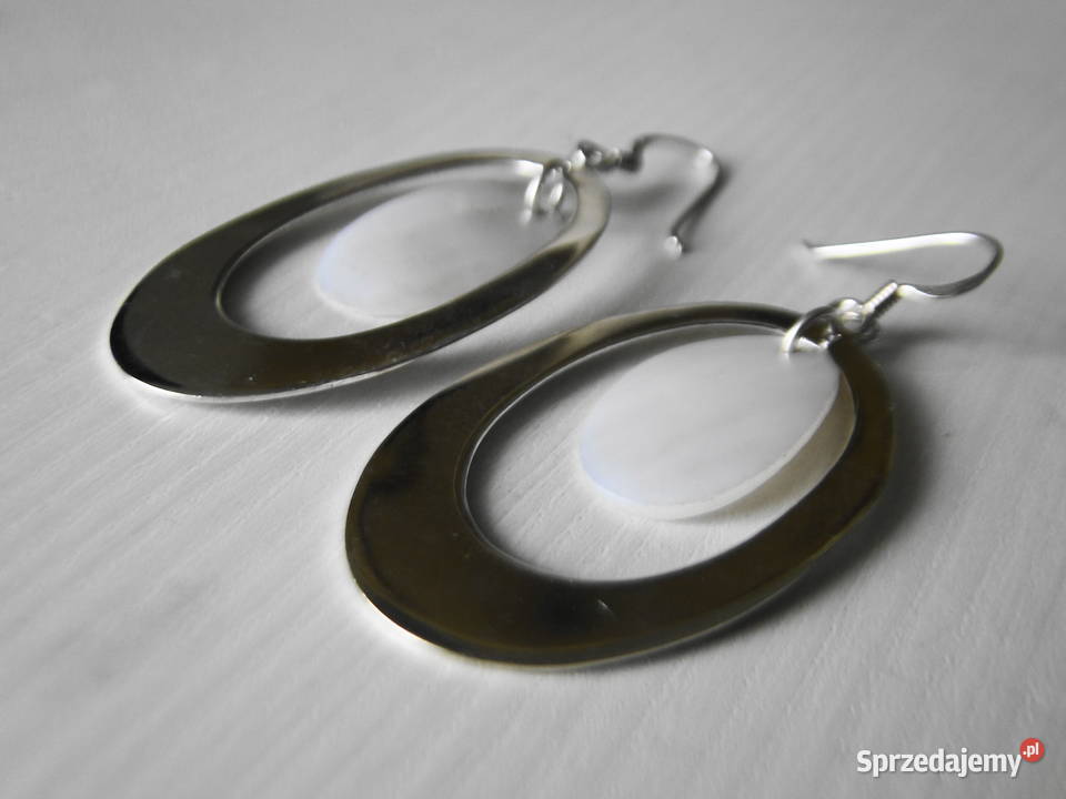 Piękne kolczyki srebro 925 i masa perłowa srebro Warszawa