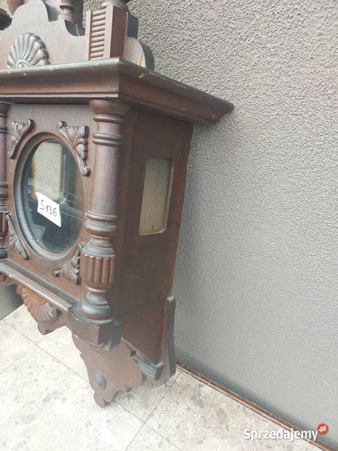 S136 Skrzynia obudowa starego zegara mały ślązak