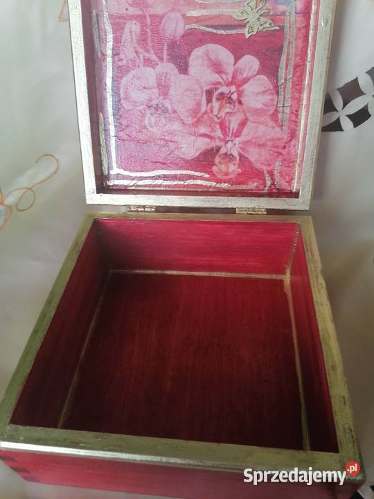 szkatułka skrzyneczka pojemnik drewno hand made Sierpc