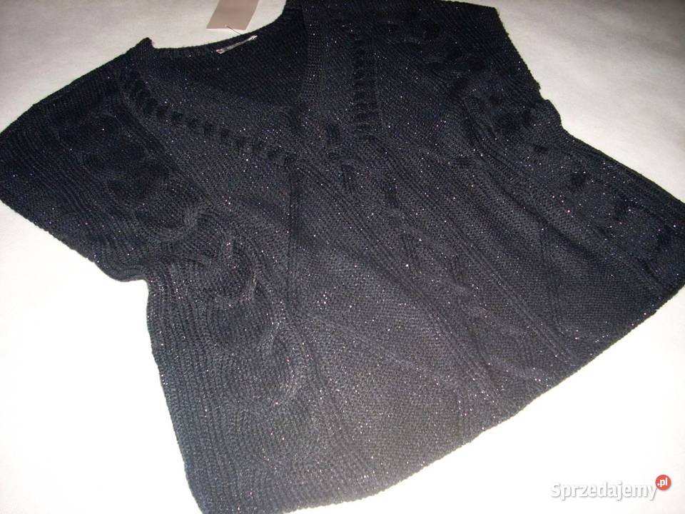 NOWA kamizelka sweter Srebrna nitka38 40 42 czarny Nowy Sącz