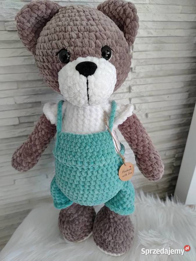 Miś handmade szydełkowy DOSTĘPNY RĘKI