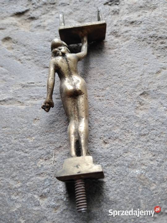 Stara mosiężna figurka kobiety kobieta zabytek śląskie Dąbrowa Górnicza sprzedam