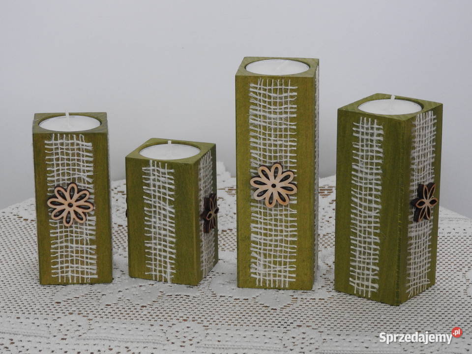 Świeczniki zestaw wieczny świecznik handmade Bytom sprzedam