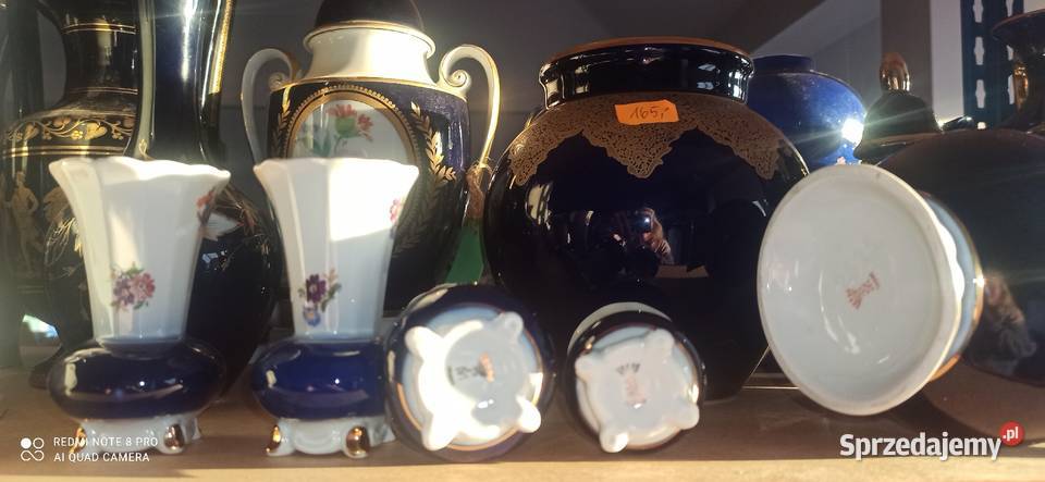 Wazon z kobaltem PM Import Szlachetna piękna Antyki, Sztuka, Kolekcje