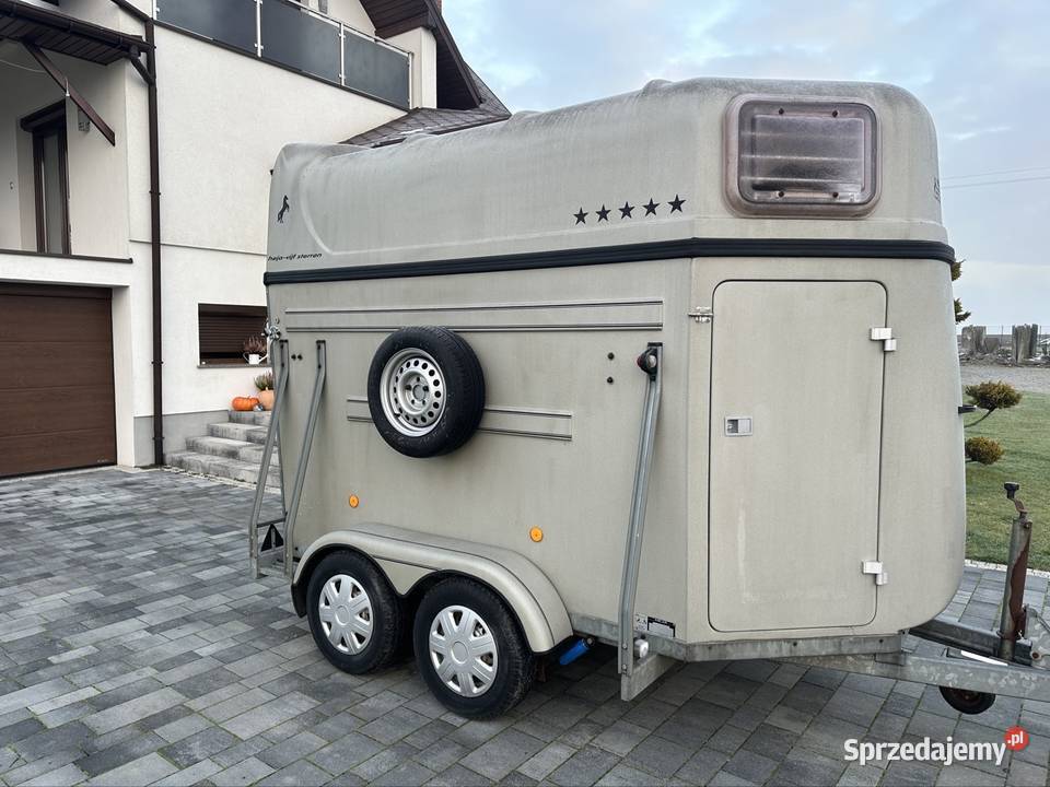 Przyczepa do przewozu 2 koni zwierząt Mokra