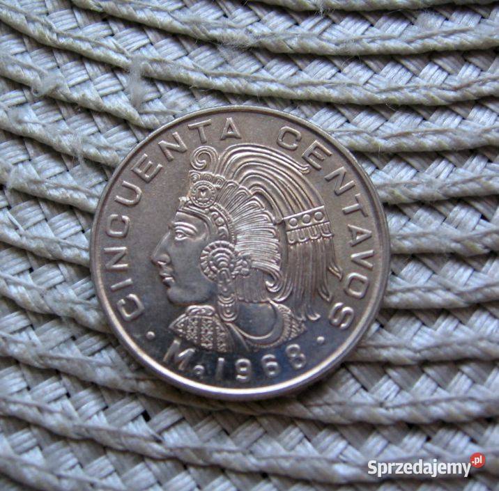 Meksyk 50 Centavo 1968r Kalisz