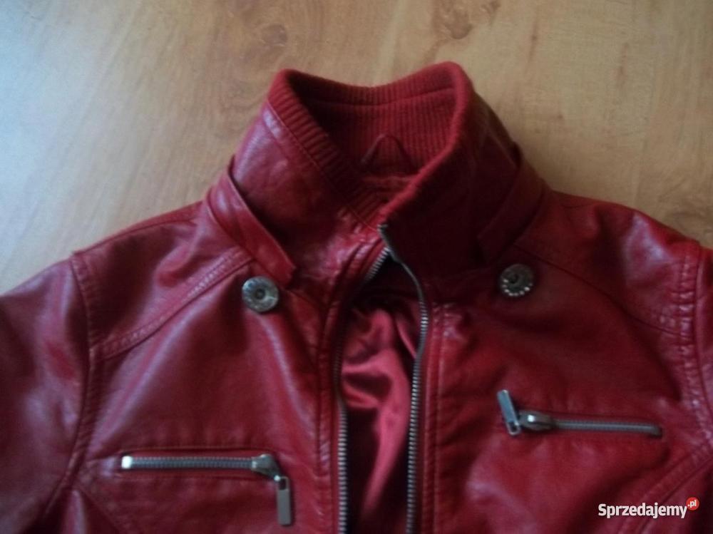 Skórzana kurtka FISHBONE XS czerwony Słupsk sprzedam