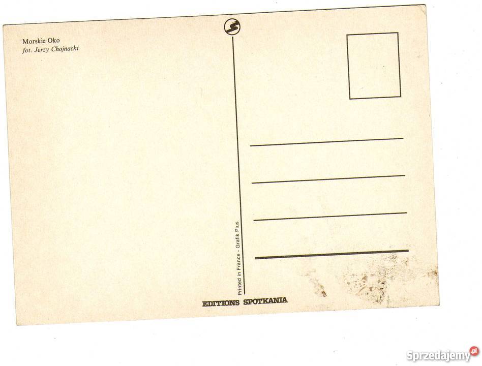 TATRY MORSKIE OKO POCZTÓWKA 1