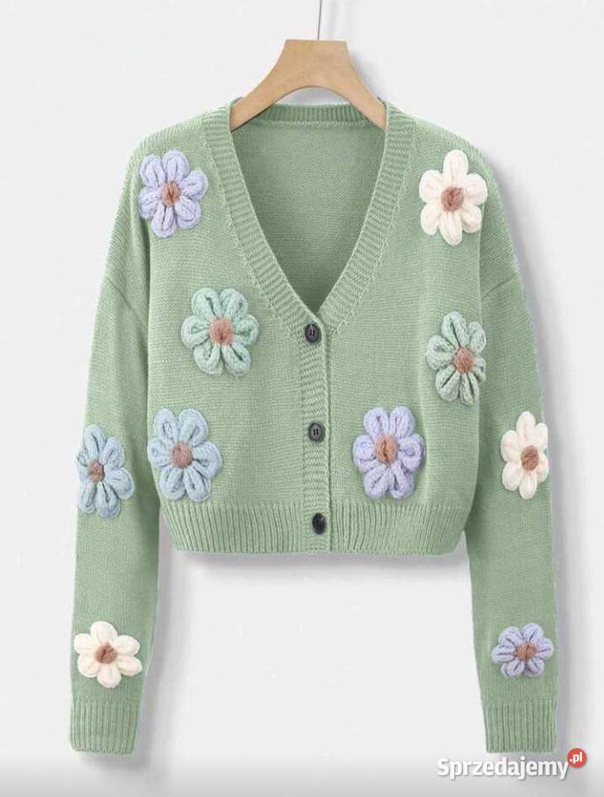 Nowy sweter rozmiar 38 kwiaty pomorskie Malbork