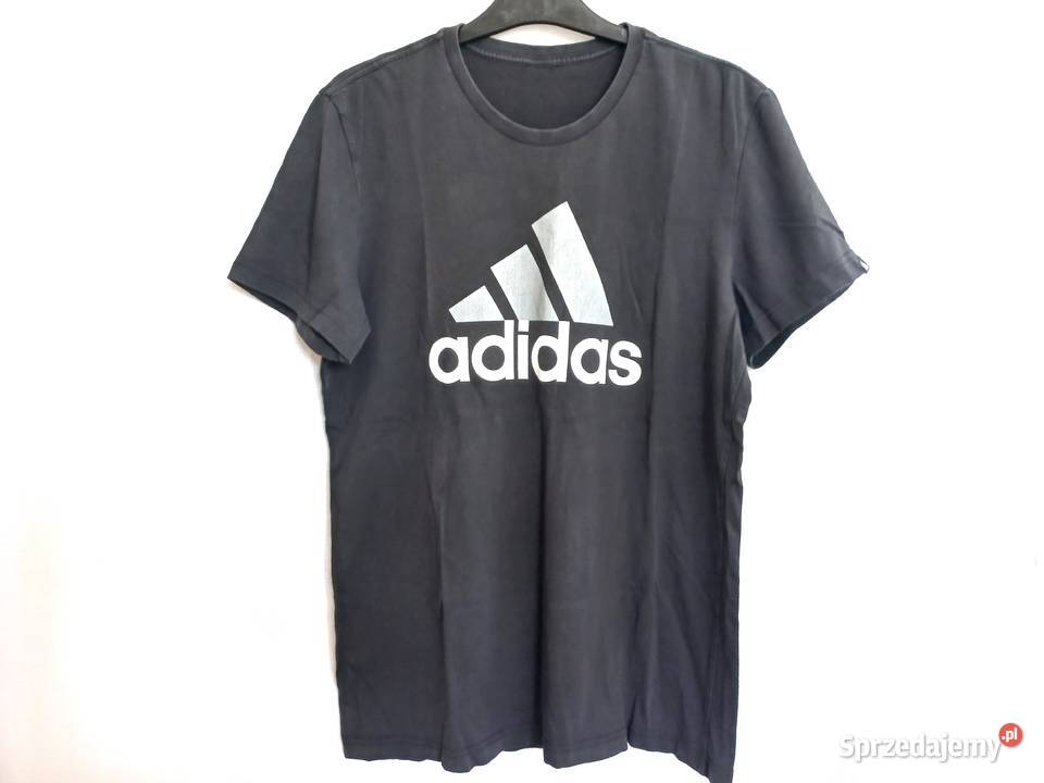 tshirt Adidas czarny r XL bawełna Unisex stan Odzież i bielizna męska