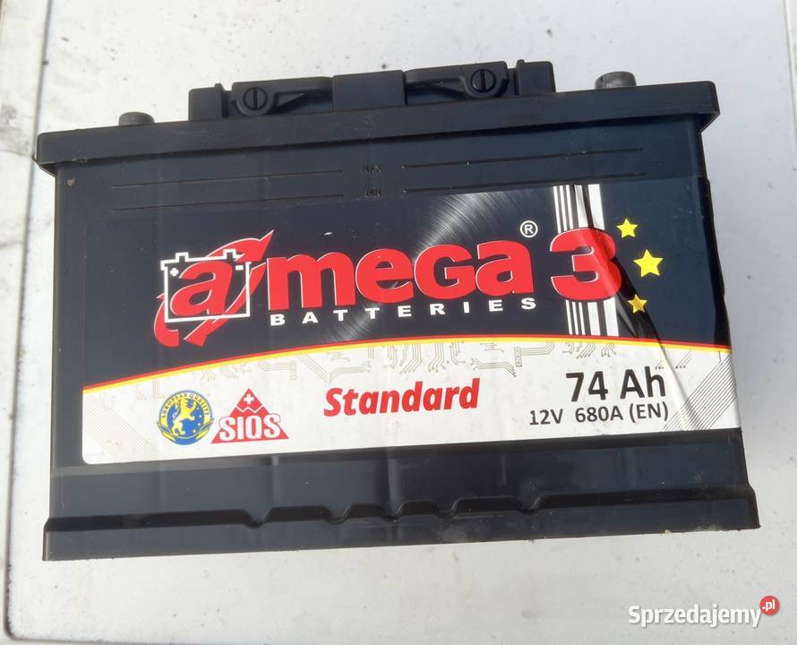 Akumulator Amega 3 74Ah 12V 680 A osobowe Ostrzeszów sprzedam