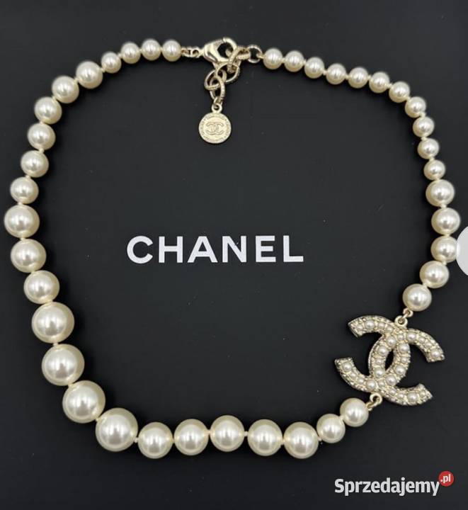 Naszyjnik ze sztucznych pereł na sty l Chanel Gdynia sprzedam