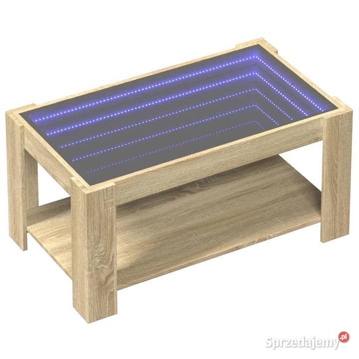 Stolik kawowy z LED dąb sonoma 93x53x45 WM847555 mazowieckie