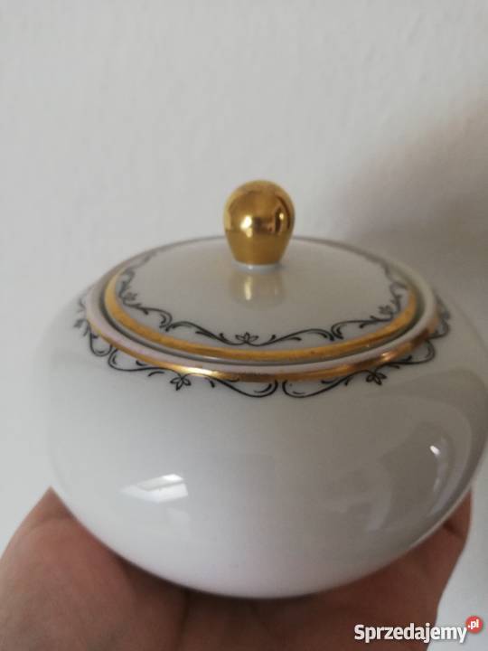 Cukiernica i mały mlecznik porcelana Gorlice