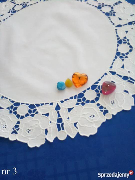 Serwety bieżniki haftowane ręcznie haft Lublin