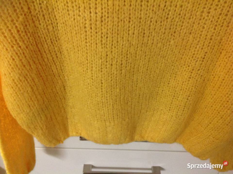 Sweter Żółty Moherowy Rich Royal S Wełna Moher lubuskie Nowa Sól