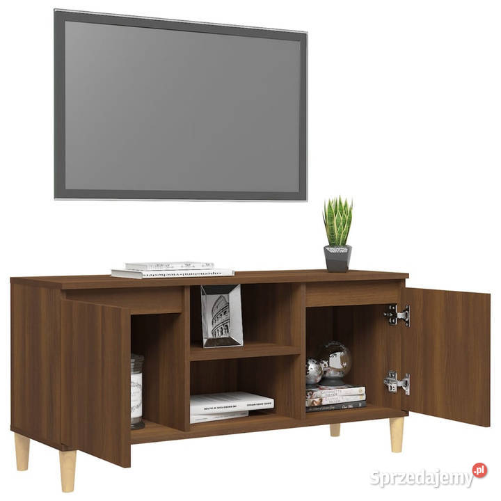 Szafka TV drewniane nóżki brązowy dąb 1035x35x50 Warszawa