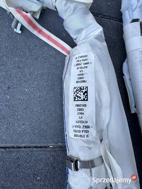 Kurtyny Lewa Prawa Airbag Ford Ranger Poduszki powietrzne Łańcut