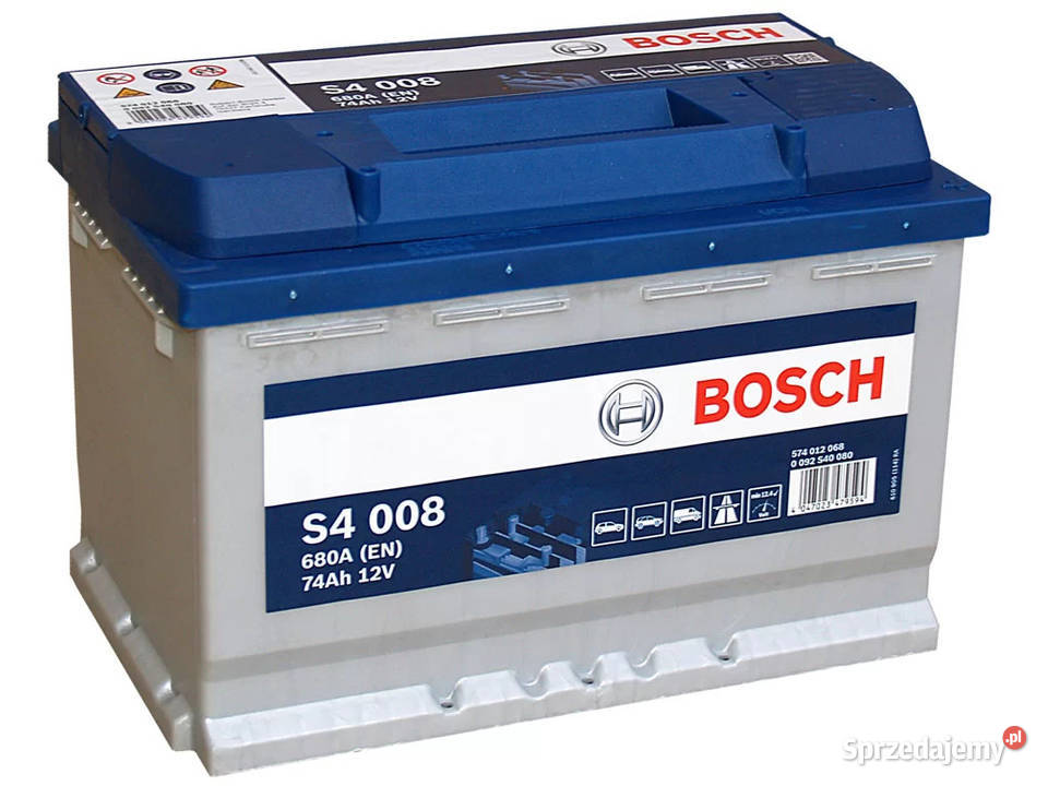 Akumulator Bosch 74Ah 680A EN S4008 PRAWY PLUS
