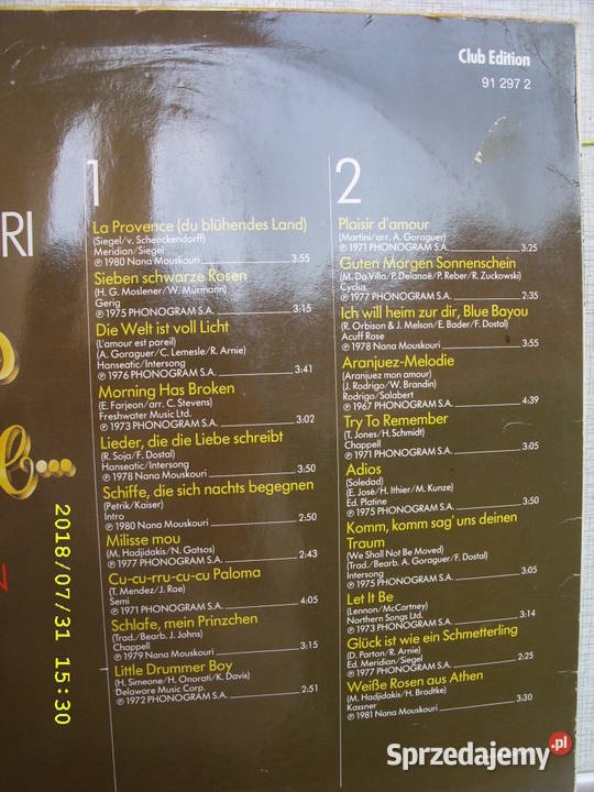 winyl LP ROCK NANA MOUSKEURIALLES LIEBE Muzyka dolnośląskie