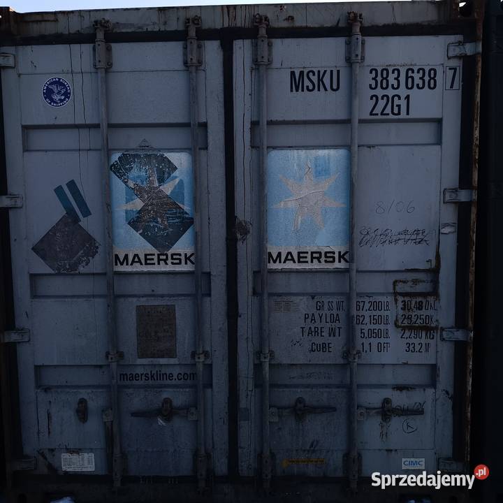 Kontener morski magazynowy używany 20DC Rzeszów