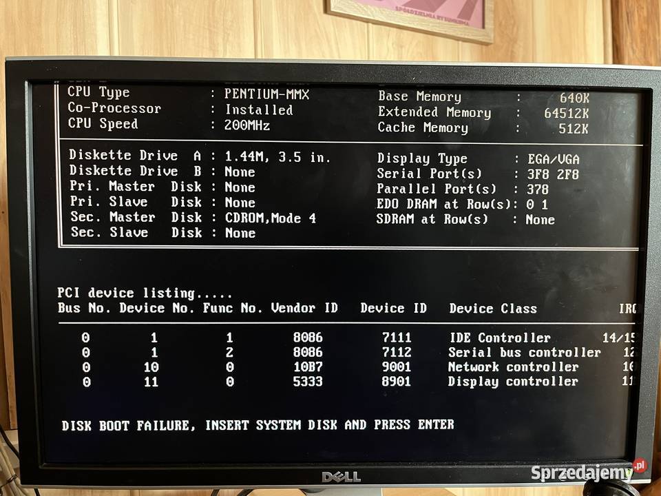 Zabytkowy komputer PC ATX Pentium MMX 200MHz Brzana