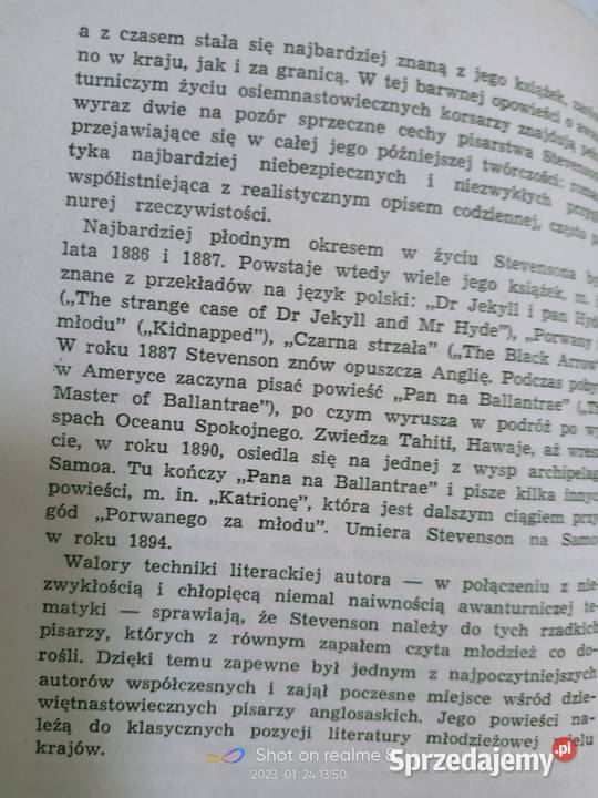 Stevenson książki Katriona księgarnia Praga