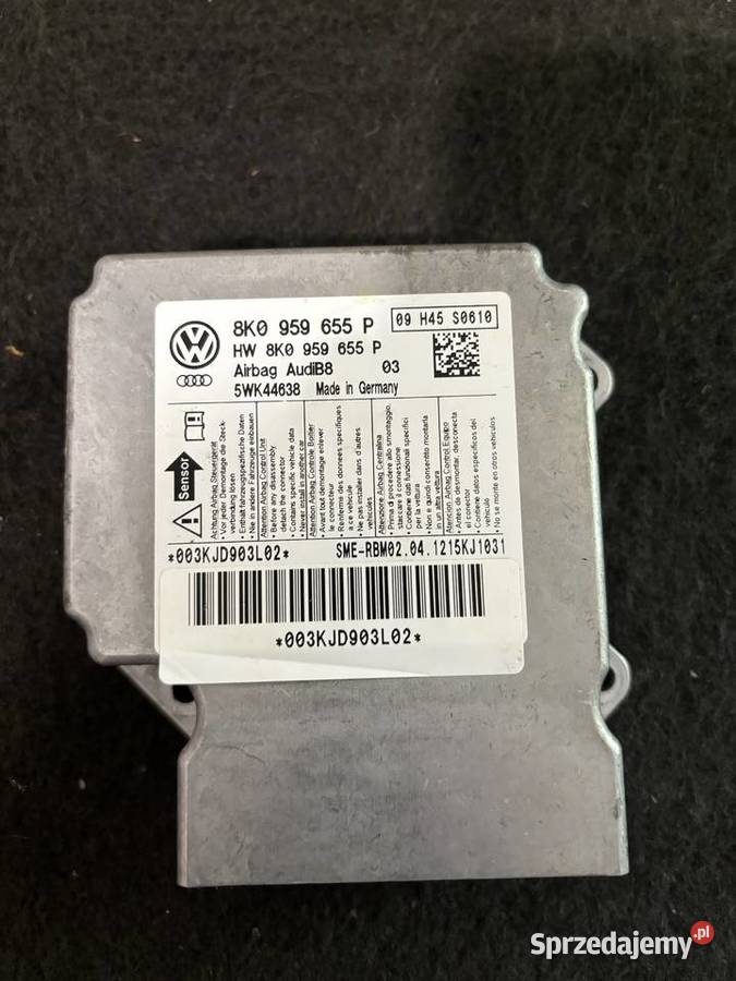 Audi 8K0 959 655 sterownik sensor SRS airbag osobowe łódzkie Tomaszów Mazowiecki