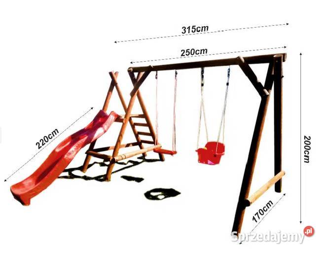 Plac Zabaw do Ogrodu GOOFY Ślizg 2xHuśtawka Szczecin