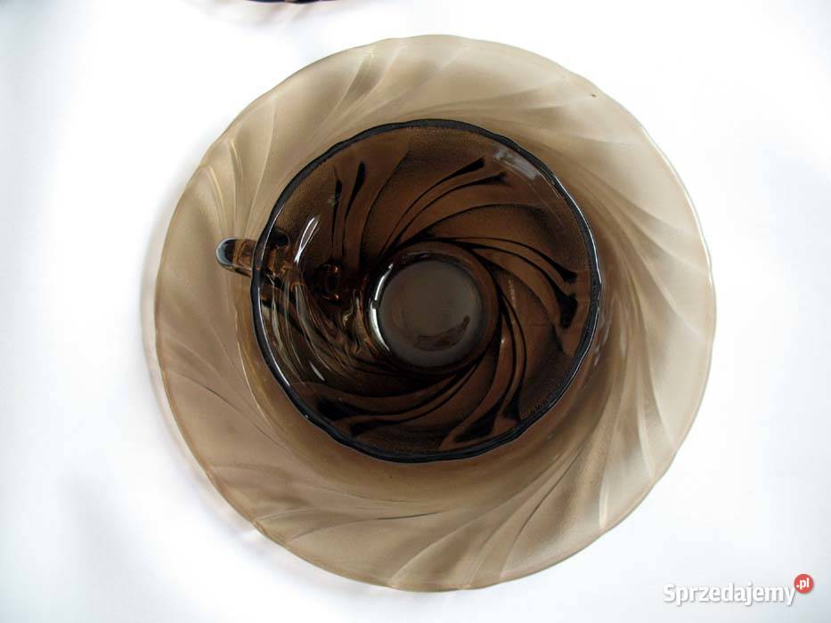 Filiżanka spodek Duralex Vereco Rivage Amber Filiżanki i spodki Siedlce