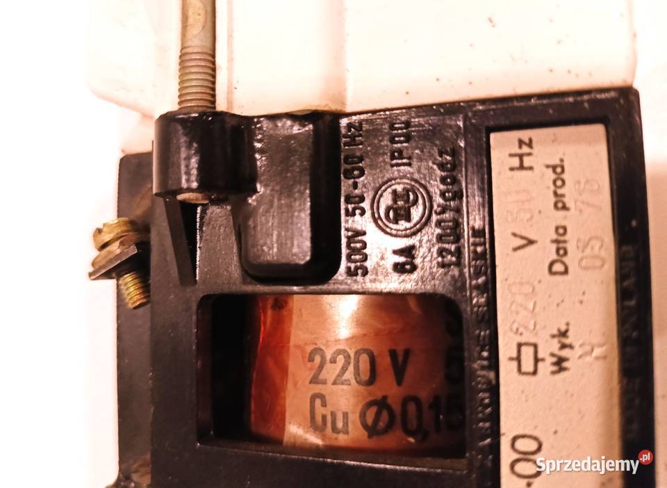 Stycznik SM00 220V 50Hz 6A demontaż Łódź