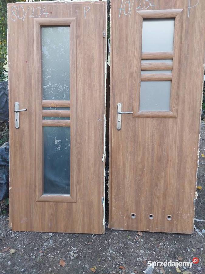 Drzwi wewnętrzne brazowe z futryną oscieznica 80 kujawsko-pomorskie Czernikowo