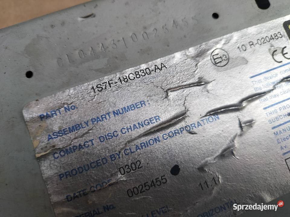 FORD MONDEO MK3 ZMIENIARKA PŁYT WIĄZKA PRZEWÓD Pozostałe Kamień-Kolonia