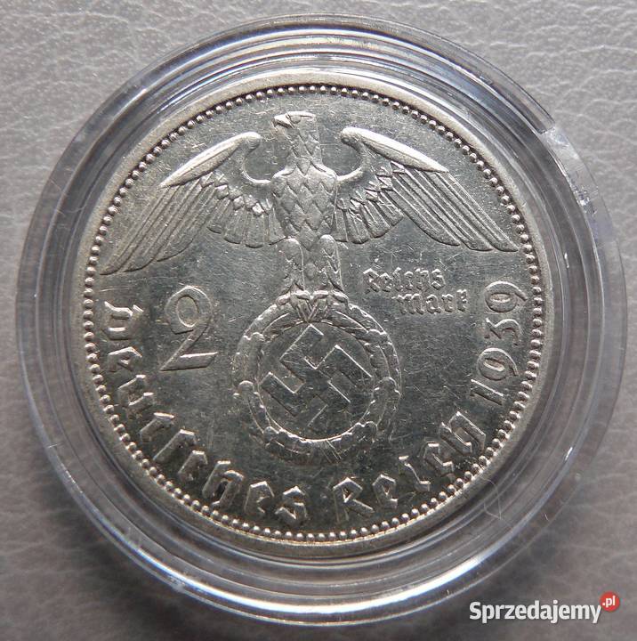 2 Reichsmark 1939 Hindenburg A Niemcy HK Szklarska Poręba sprzedam