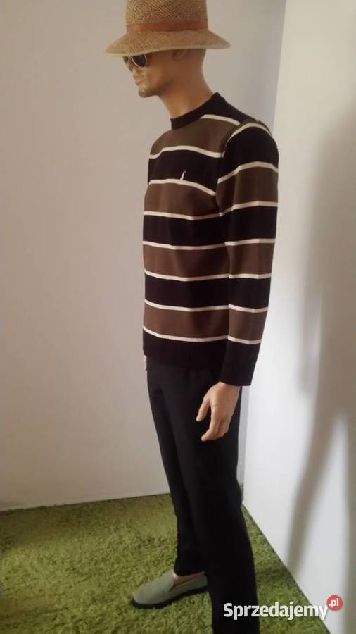 Sweter wzorzyste khaki r 4648 śląskie Pszczyna