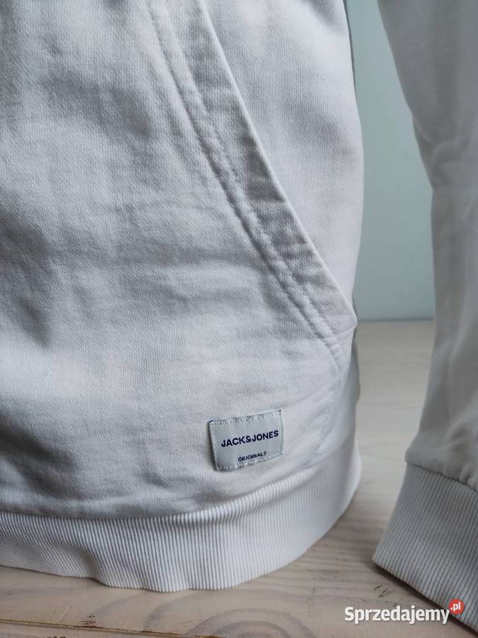 Bluza z kapturem Jack Jones biała Głuchołazy
