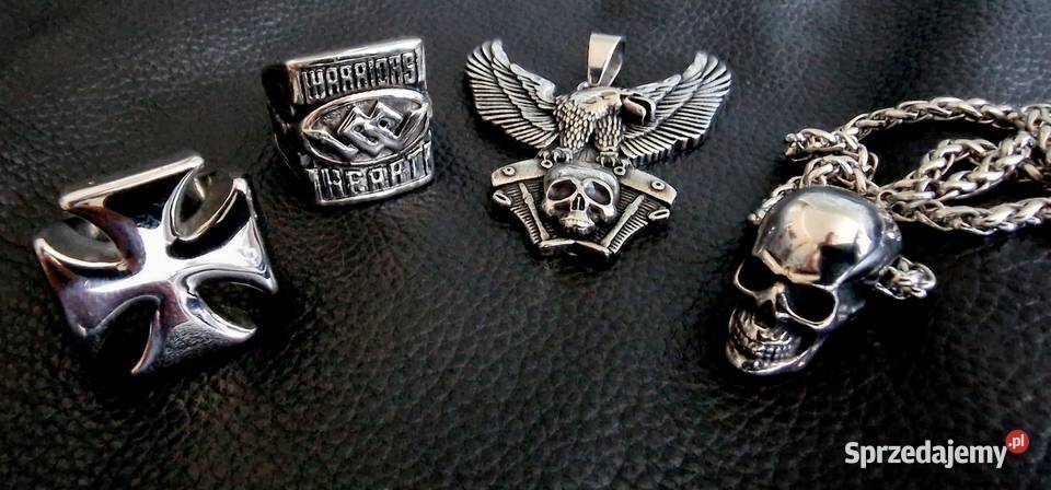 Wisiorek zawieszka brelok czaszka orzeł Harley