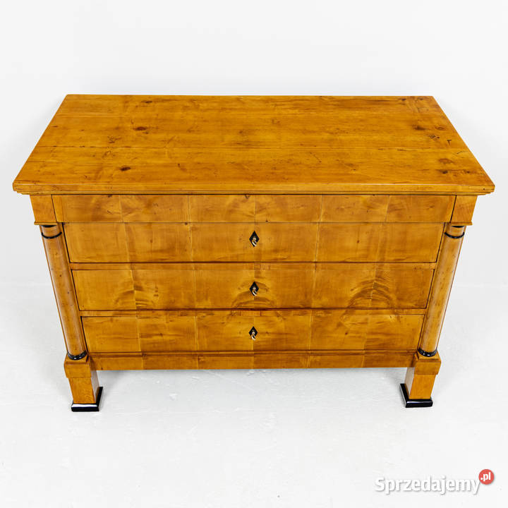 Duża komoda biedermeier brzozowa antyk stara Swarzędz