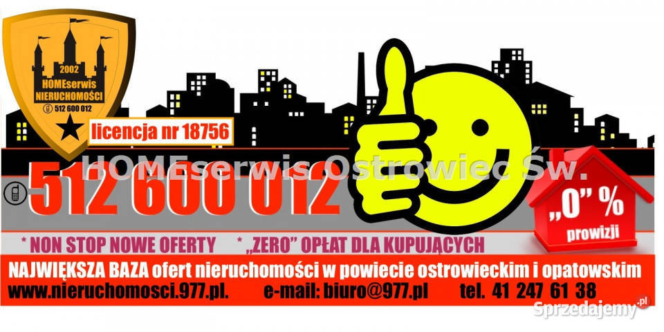 Grunt sprzedam 3500m2 Ćmielów