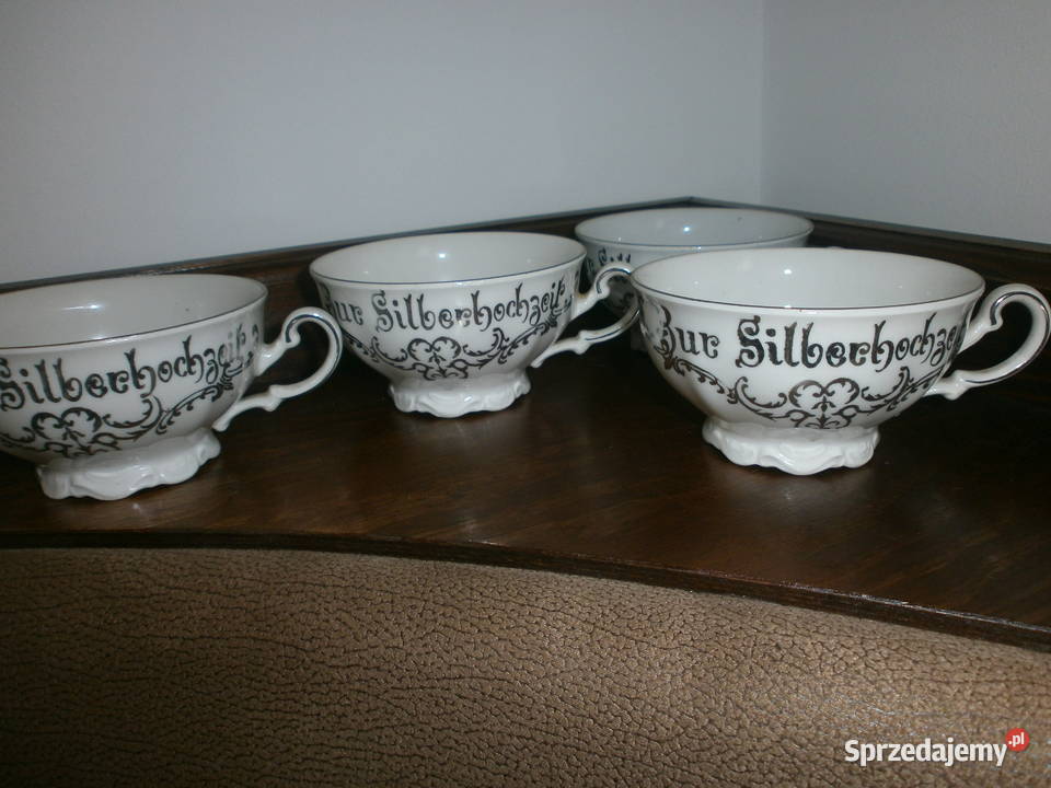 FILIŻANKI ŚLICZNE NIEMIECKIE POSREBRZANE BAVARIA lubuskie Zielona Góra