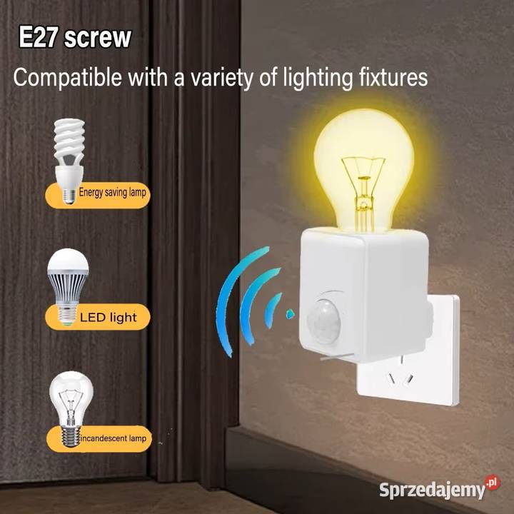 Gniazdo żarówki E27 z czujnikiem ruchu PIR
