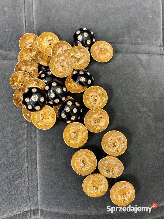 Nowe guziki kryształy Swarovski czarne złote podkarpackie Nisko