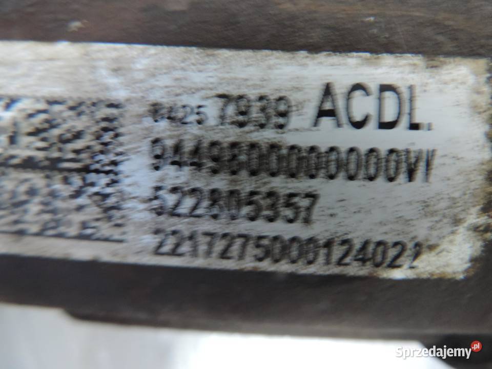 PÓŁOŚ PRAWA OPEL INSIGNIA B 20 CDTI 84257939
