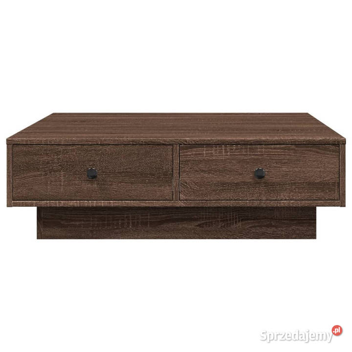 Stolik kawowy brązowy dąb 90x90x28 WM848093 Stoły Warszawa sprzedam