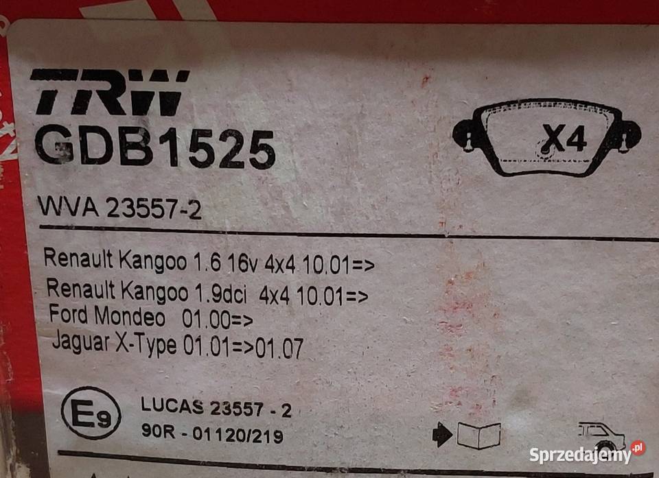 TRW KLOCKI HAMULCOWE TYŁ RENAULT KANGOO FORD dolnośląskie