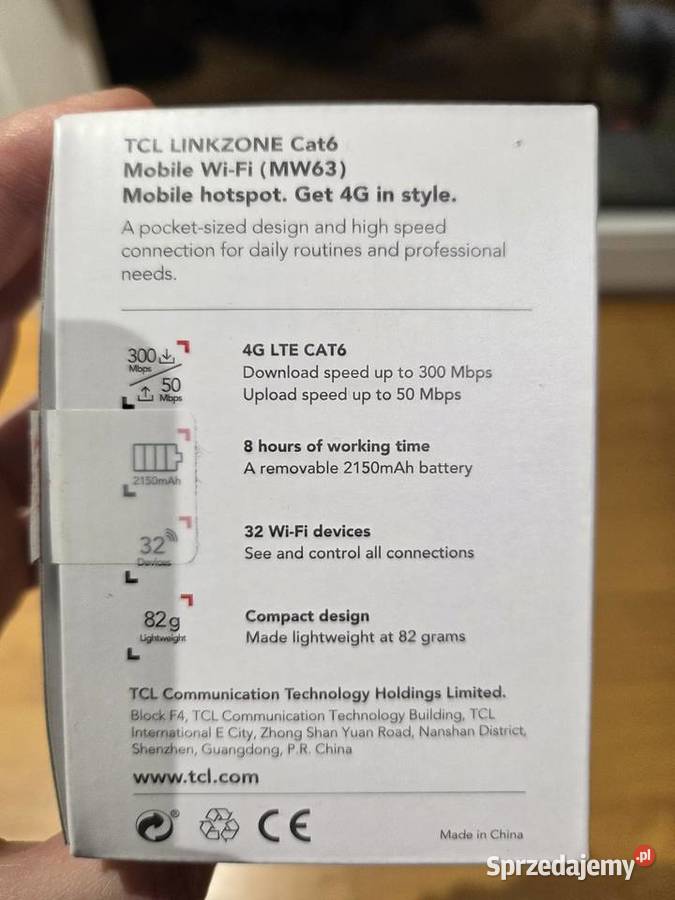 Router mobilny modem TCL LINK ZONE MW63VK WiFi śląskie Katowice